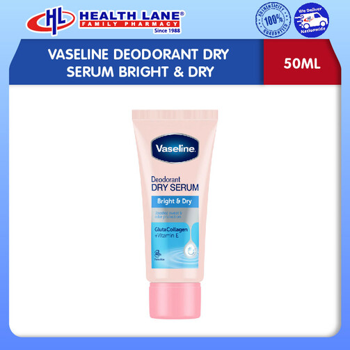 VASELINE DEODORANT DRY SERUM BRIGHT & DRY 50ML